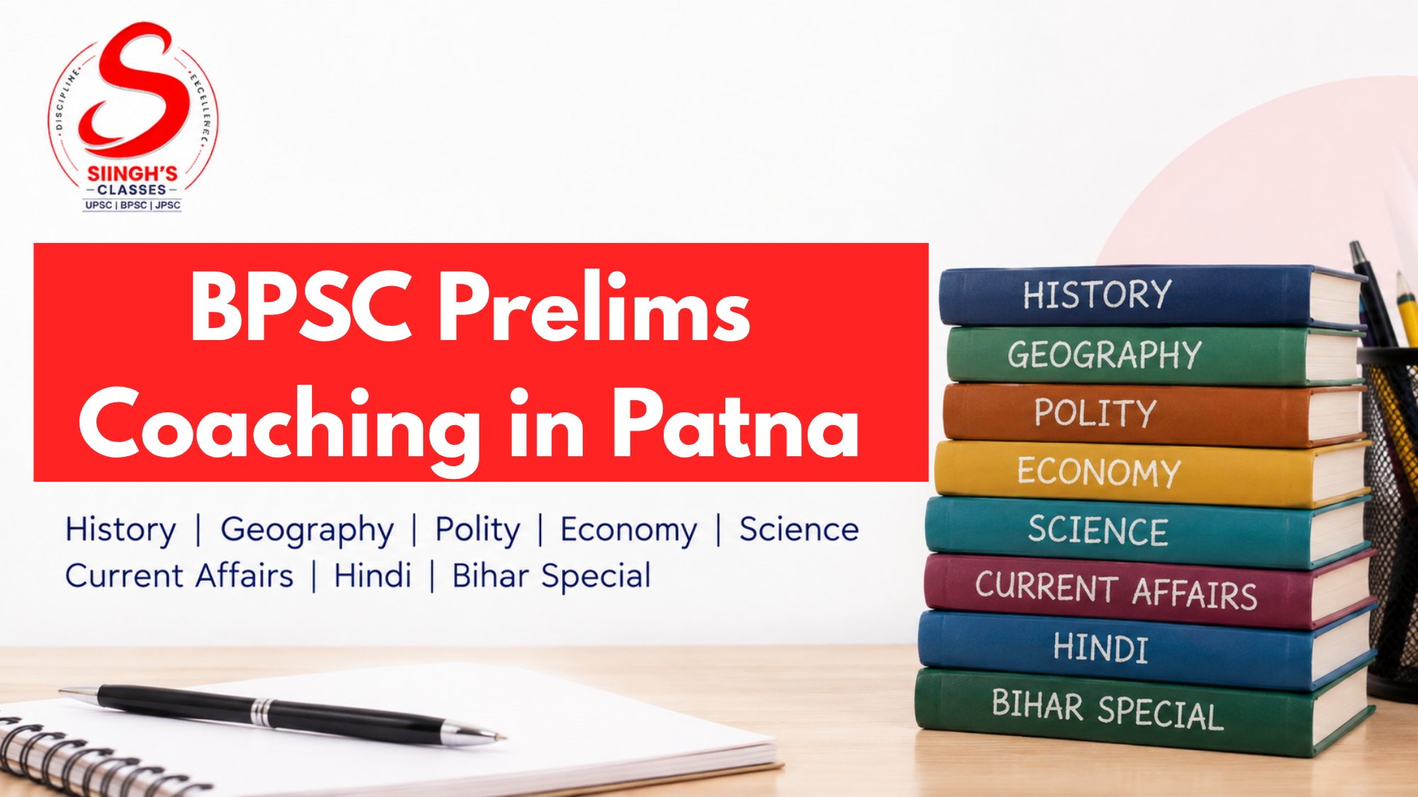 BPSC Mains Coaching in Patna: Answer Writing, Papers and Revision Plan The Mains Is a Different Game Clearing the prelims is only the first step. The mains of the BPSC examination is descriptive, testing how well you understand topics, structure arguments and communicate under time pressure. Many candidates who read widely still lose marks because they have never practised writing. What Mains Coaching Should Include Quality BPSC mains coaching in Patna should cover the General Studies syllabus in greater depth, teach answer structure and provide regular written tests with personal feedback. It should also help with General Hindi and any qualifying components mentioned in the official notification. Learning to Write Answers A strong answer has three parts: a brief introduction that defines the issue, a body with organised points and examples, and a short conclusion. Use headings, keywords and, where useful, simple diagrams or maps. Stay within the word limit and answer exactly what the question asks. Building Depth in Subjects In mains, you need to explain why and how, not only what. For history, link causes and consequences. For polity, connect constitutional provisions with real governance issues. For economy, use data and Bihar's development context. For social issues, present balanced viewpoints and practical solutions. Daily Writing Habit Write at least two answers each day. Time yourself. After one week, compare early answers with later ones and note improvement. Ask a mentor to evaluate and mark the weaker areas, such as incomplete points or poor conclusions. Current Affairs for Mains Make issue-based notes rather than news lists. For each issue, record background, causes, impact, government initiatives and a way forward. These notes help you write analytically. Revision Plan Before Mains Allocate one month for focused revision. Revise subject notes in the first two weeks, then attempt mock mains papers in the last two. Review model answers and refine your presentation style. Siingh's Classes - BPSC SEO Blog Pack Page 36 Mentorship at Siingh's Classes Siingh's Classes supports aspirants of UPSC, BPSC, Defence Services and other competitive examinations through experienced faculty, structured courses, regular testing and personal mentorship. The emphasis on analytical thinking and answer writing skills makes mains preparation more purposeful. Stay Calm and Consistent The mains period can feel stressful. Maintain a routine, sleep well and avoid overloading yourself with new resources. Sample Answer Framework Begin with a one or two line definition or context. Present three to five clear points with examples from Bihar or India. Close with a balanced conclusion or way forward. Practise this structure until it becomes natural, because it keeps answers organised even when time is short. Sample Mains Weekly Routine Monday and Tuesday: read and note two subjects. Wednesday: write four answers. Thursday: current affairs issues. Friday: revise and rewrite weak answers. Saturday: a timed mock paper. Sunday: evaluation and rest. This cycle keeps knowledge and writing practice moving together without exhausting you. To strengthen your answer writing, speak to Siingh's Classes about mains-oriented guidance and test practice. Frequently Asked Questions Q. How is BPSC mains different from prelims? Prelims is objective screening, while mains is descriptive and tests depth, analysis and writing skills. Q. How many answers should I write daily? Two to three timed answers per day are a good habit, with weekly evaluation. Q. Can I start mains preparation before prelims? Yes. Beginning writing practice early makes the transition easier after the prelims result. Q. Is current affairs important in mains? BPSC Prelims Coaching in Patna
